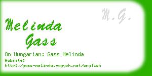 melinda gass business card